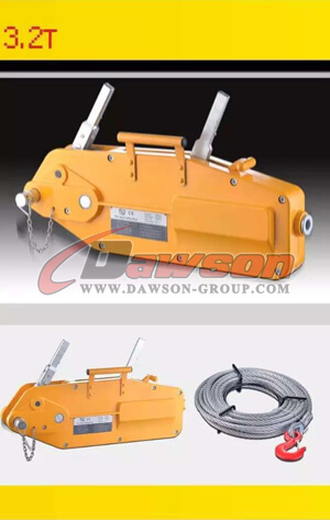 Wire Rope Pulling Hoist Aluminium Body, Wire Rope Cable Puller, Manual ...