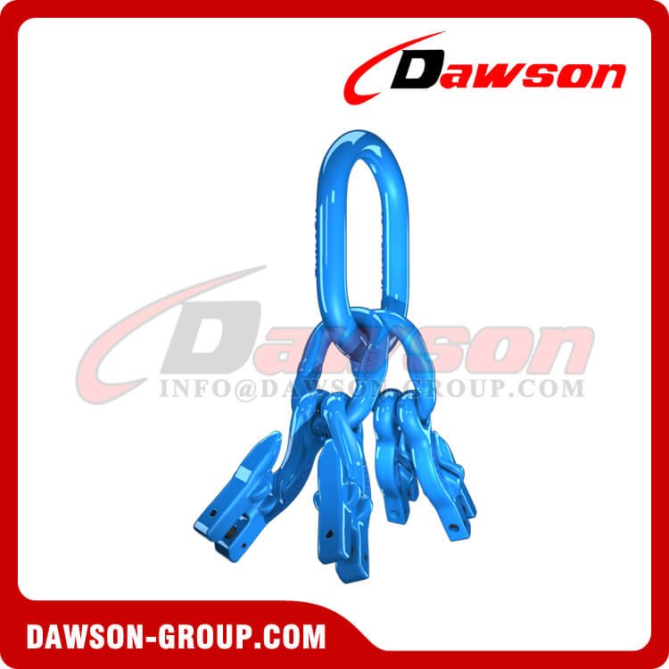 DS1068 G100 Master Link Assembly + G100 Eye Grab Hook with Clevis Attachment for Adjust Chain Length × 4