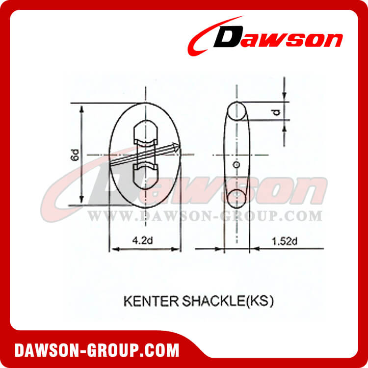 Kenter Shackle for Oil Platform Mooring Chain, Connecting link, shackle