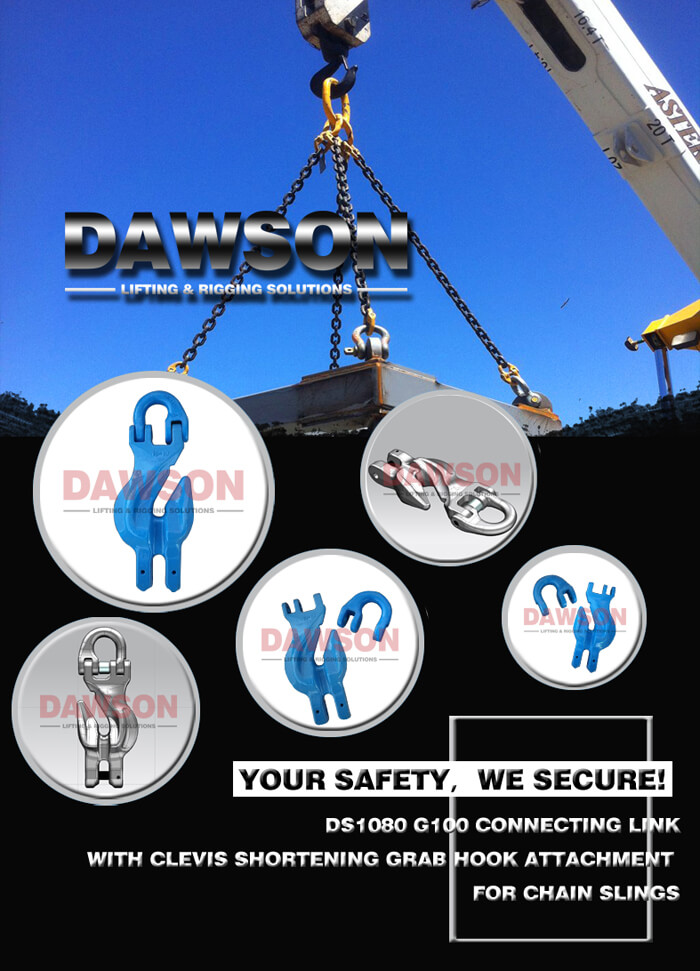 DS1056 G100 Connecting Link with Clevis Shortening Cradle Grab Hook
