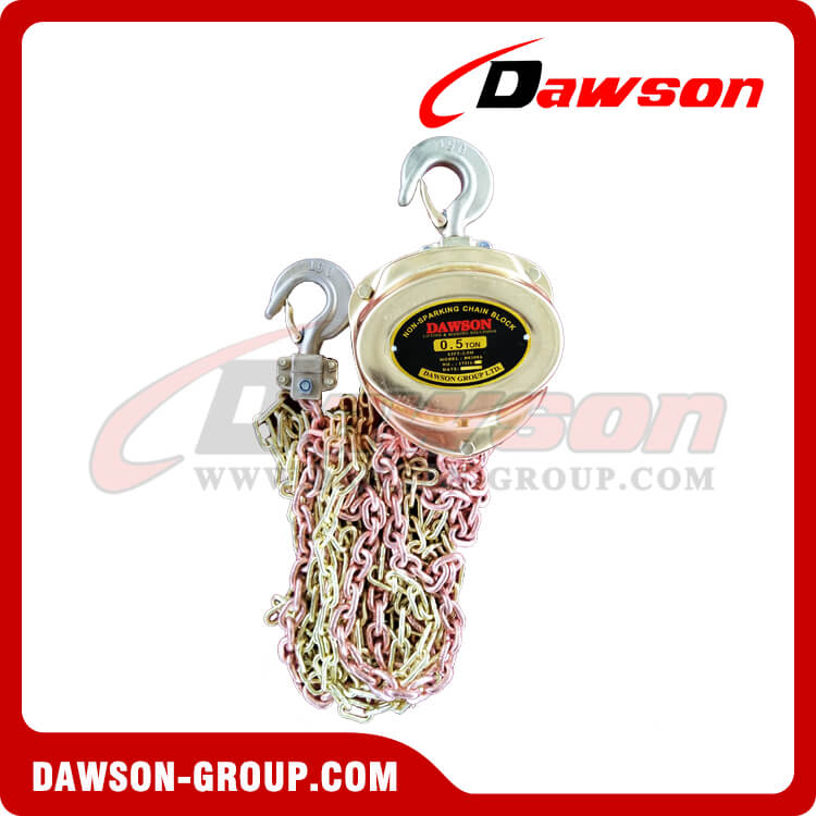 0.5T 1T 2T 3T 5T Aluminum Bronze Alloy Chain Hoist, 500kg 1000kg 2000kg