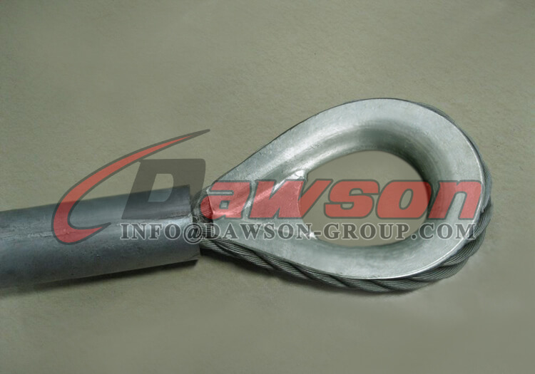 Hot Dip Galvanized Fiber Rope Thimble K3B with Ear & Master Link for