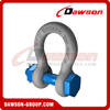 Dawson Brand Hot Dip Galvanized US Type Bow Shackle with Safety Pin, S6 Bolt Type Anchor Shackle