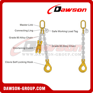 Grade 80 Single Leg Chain Sling / G80 Chain Sling for Lifting & Lashing