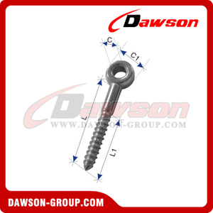 Stainless Steel Eye Bolt with Wooden Screw