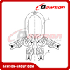 DS1068 G100 Master Link Assembly + G100 Eye Grab Hook with Clevis Attachment for Adjust Chain Length × 4