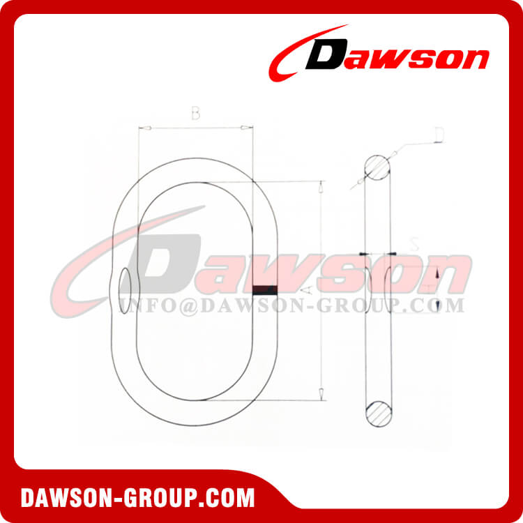  DS487 G80 Forged European Type Master Link for Chain Lifting Slings / Wire Rope Lifting Slings