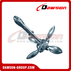Stainless Steel 316 Folding Anchor Type A / Boat Fitting Folding Grapnel Anchor
