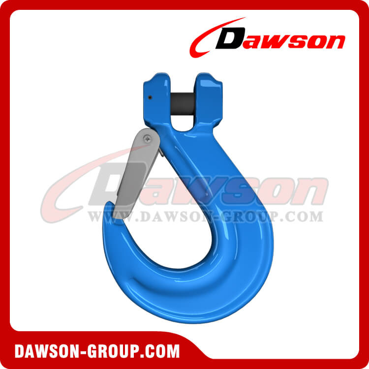 1/2 Grade 100, One Grade 100 Clevis Sling Hook with Safety Latch Overhead Lifting 4:1 Safety Factor 