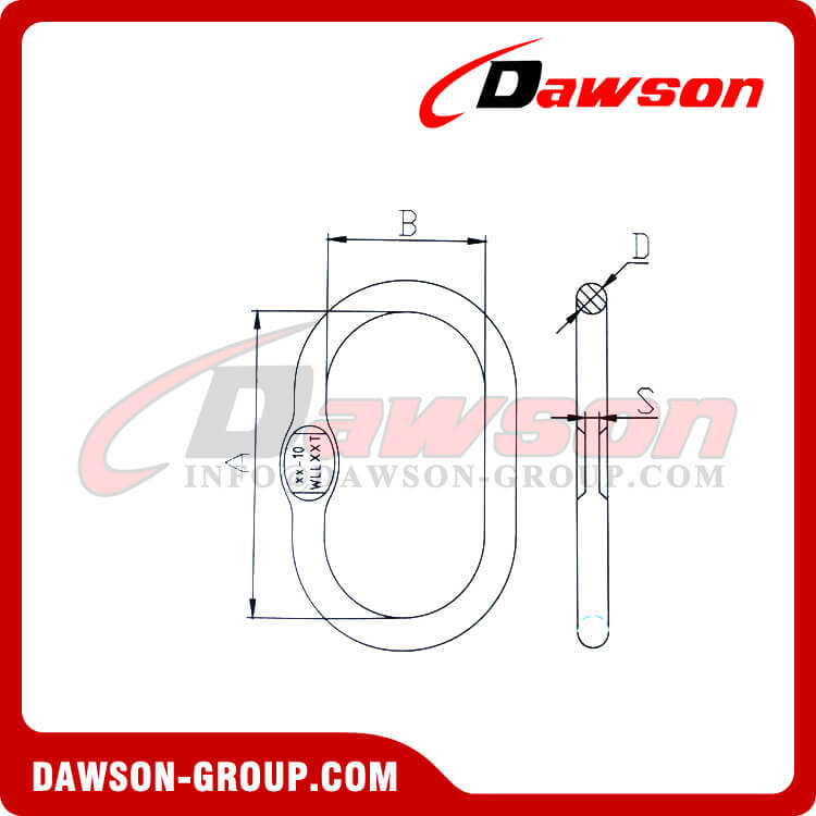 DS1011 G100 Forged Master Link for Wire Rope Lifting Slings