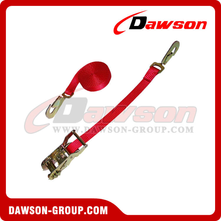 1 inch Ratchet Strap with S-Hook and Loop, Ratcheting Tie Down Lashing ...