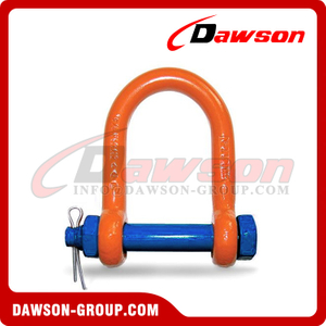 DAWSON Forged Alloy Steel Bolt Type Long Reach Shackle with Bolt Nut & Cotter