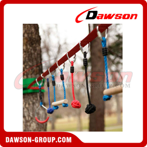 Private Label Outdoor Obstacle Course for Kids, Slackline Kit, Playset Equipment for Outdoors and Backyard