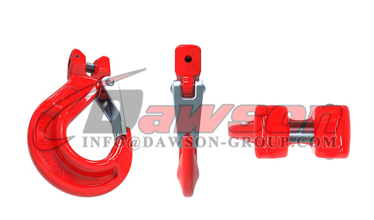 G80 Clevis Sling Hook with Cast Latch for Lifting Chain Slings