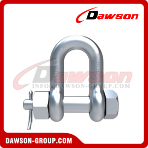 DS970 S6 Bolt Type Chain Shackle, Forged Alloy Steel Dee Shackle with Safety Pin