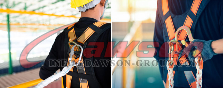 DSJ-3001-1 Fall Protection Full Body Harness Stamped Bent D-Ring ...