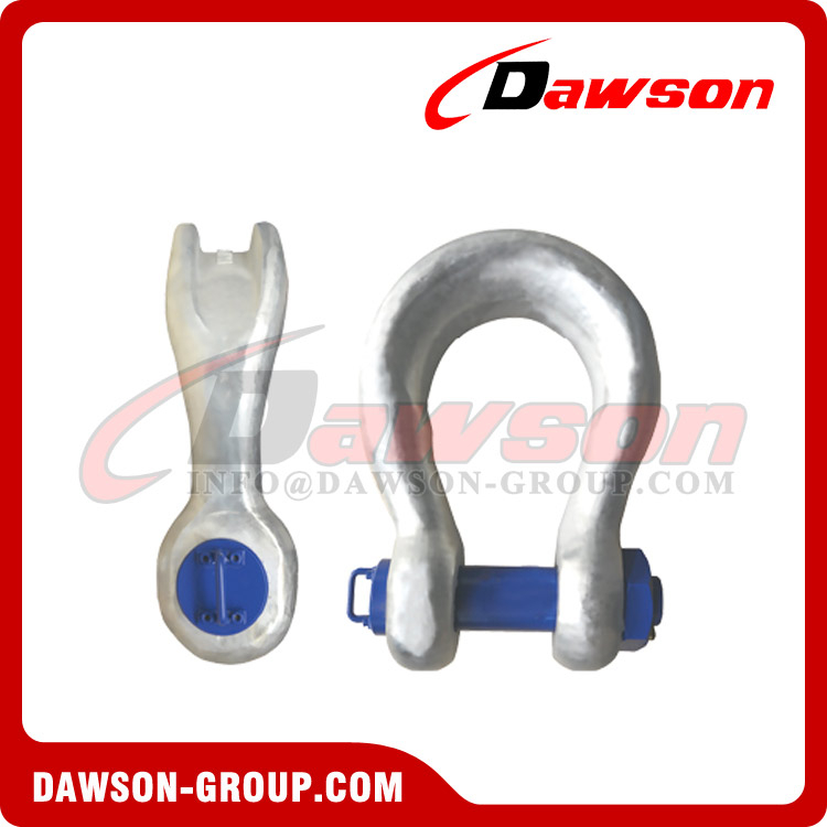 DS2160 Alloy Steel Bolt Type Wide Body Shackle for Synthetic  Slings