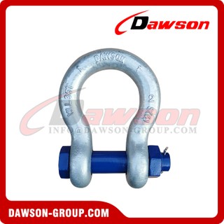US Type Bolt Type Anchor Shackle with Safety Pin and Nut, S6 Bolt Type Bow Shackle