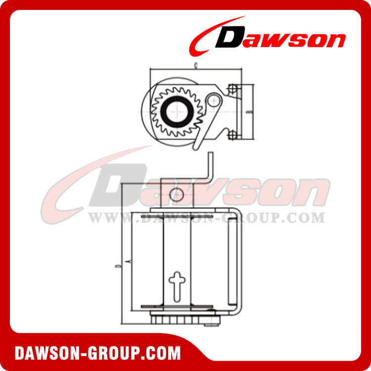 Australia Winch Sliding Flatbed Truck Winches for Cargo Lashing