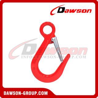 DS115 Forged Alloy Steel Large Throat Opening Eye Hook with Latch